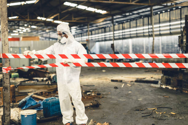 Professional Biohazard technician working in Bath, ME